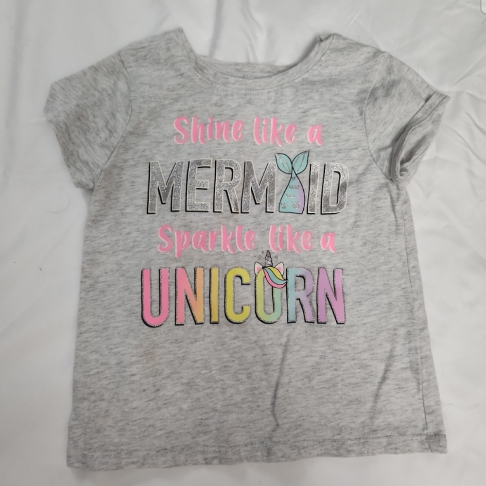 Garanimals Girls Size 3T grey mermaid shirt #X4